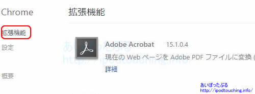 Adobe Acrobat、Chrome拡張機能